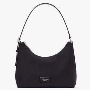 EUC Kate Spade Sam Icon Black Nylon Hobo Bag